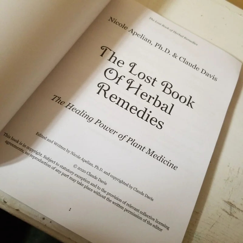 The Lost Book of Herbal Remedies